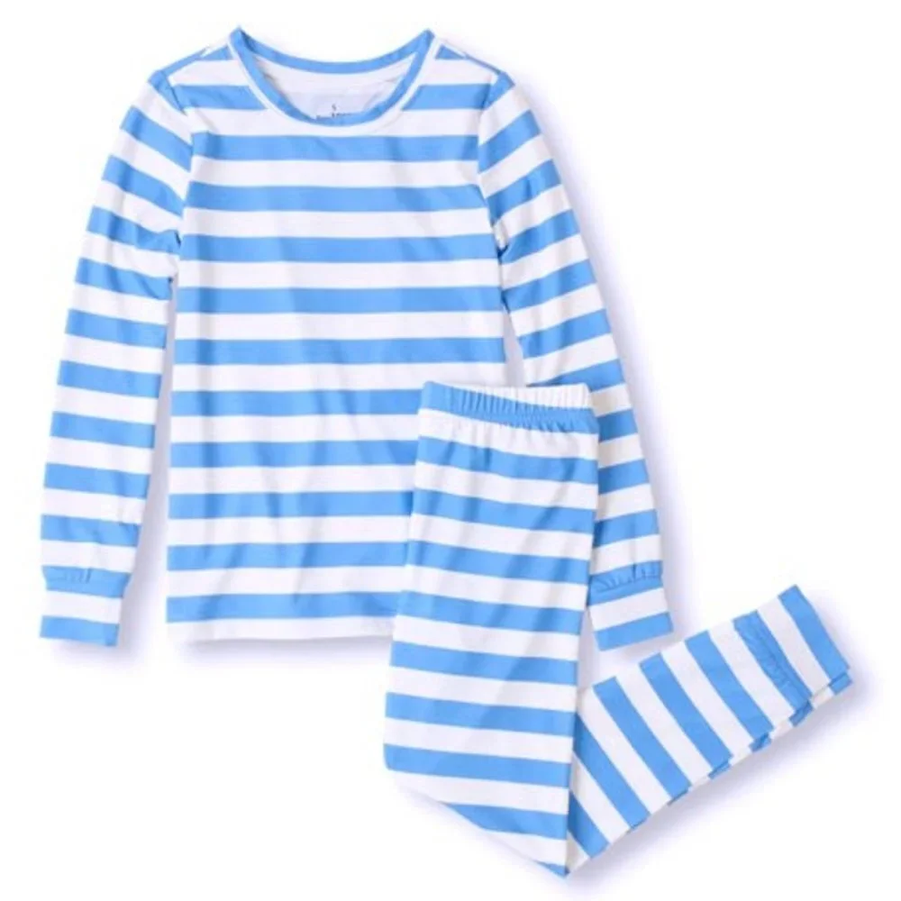 The Children's Place Boys 2 PC Blue Striped Pajama Set Long Johns Sleepw… - Picture 4 of 4